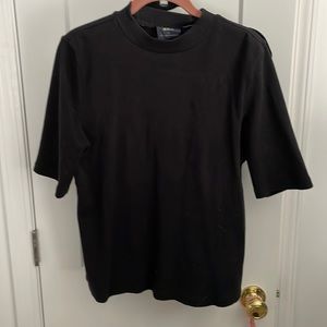 Maeve Anthropologie mock neck shirt sleeve ribbed sweater size Large